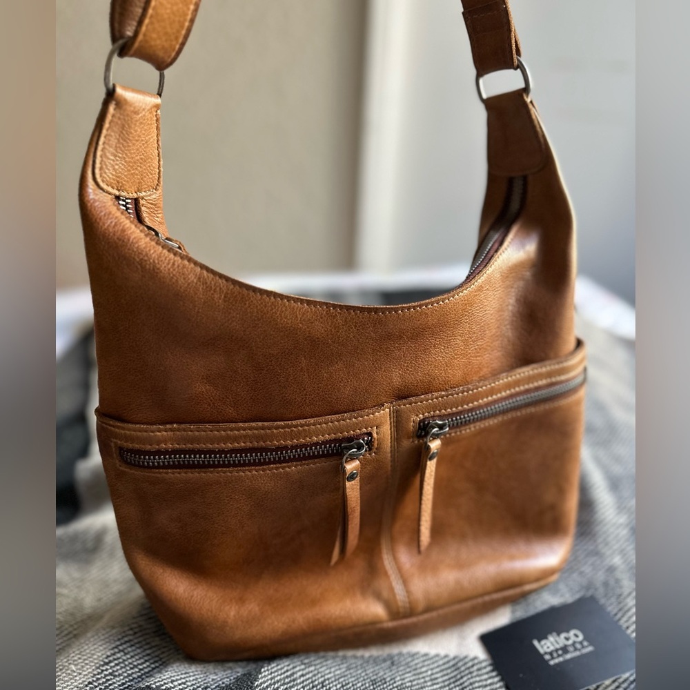 Latico Brown Leather Shoulder Bag